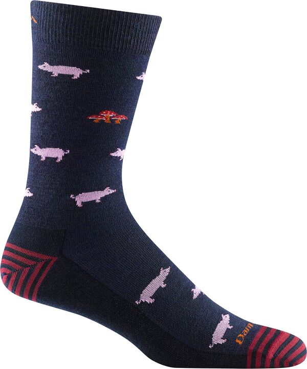 【送料無料】 ダーンタフ メンズ 靴下 アンダーウェア Darn Tough Men's Truffle Hog Crew Midweight Lifestyle Socks Navy
