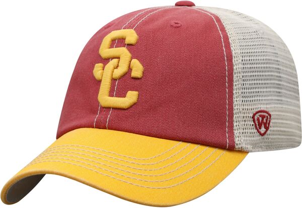【送料無料】 トップオブザワールド メンズ 帽子 アクセサリー Top of the World Men's USC Trojans Cardinal/Gold Off Road Adjustable Hat