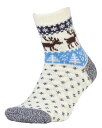 【送料無料】 ノースイースト メンズ 靴下 アンダーウェア Northeast Outfitters Cozy Cabin Women's Nordic Icon Stripe Socks Navy Moose(4)