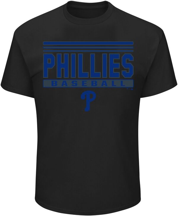 ̵ եʥƥ  T ȥåץ MLB Men's Philadelphia Phillies Black Big...