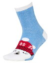 【送料無料】 ノースイースト メンズ 靴下 アンダーウェア Northeast Outfitters Cozy Cabin Men's Festive Toe Icon Socks Blue Polar Bear