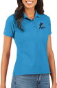 【送料無料】 アンティグア レディース ポロシャツ トップス Antigua Women's Miami Marlins Blue Legacy Pique P...