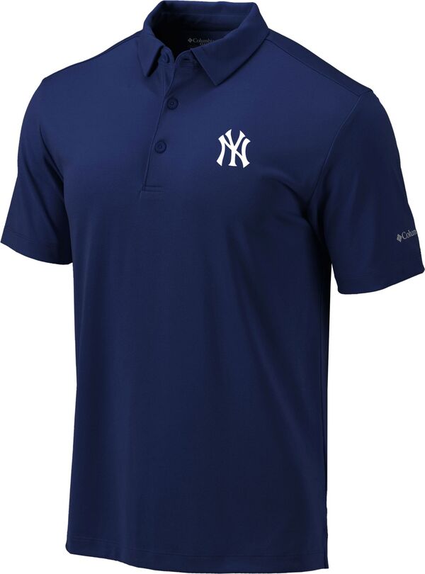 【送料無料】 コロンビア メンズ ポロシャツ トップス Columbia Men's New York Yankees Omni-Wick Drive Polo Navy