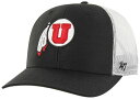【送料無料】 フォーティーセブン レディース 帽子 アクセサリー ‘47 Adult Utah Utes Black Logo Adjustable Trucker Hat(4)