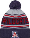 【送料無料】 ニューエラ メンズ 帽子 ニットキャップ アクセサリー New Era Men's Arizona Wildcats Navy Pom Wordm...