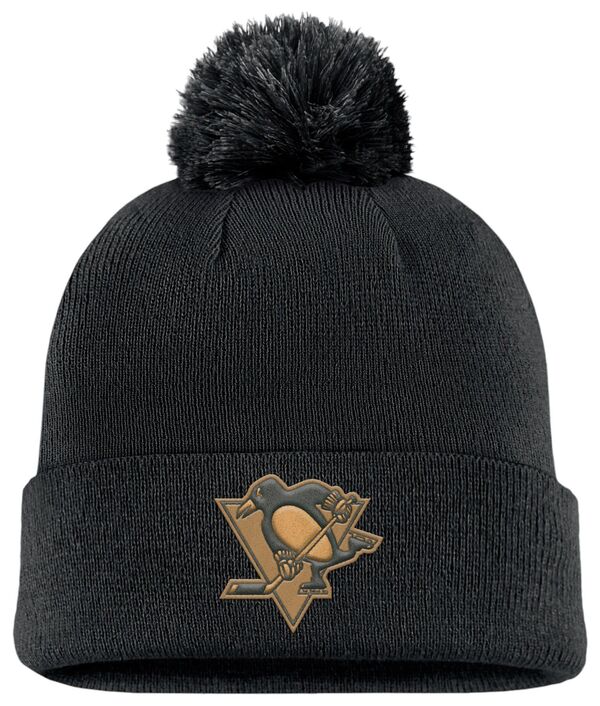 【送料無料】 ファナティクス レディース 帽子 ニットキャップ アクセサリー NHL Adult Pittsburgh Penguins Military Black Beanie