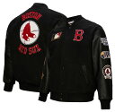【送料無料】 ミッチェル&ネス メンズ ジャケット・ブルゾン アウター Mitchell & Ness Men's Boston Red Sox Black Varsity Jacket