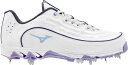 【送料無料】 ミズノ レディース スニーカー シューズ Mizuno Women's 9-Spike Swift 8 Metal Fastpitch Softball Cleats White/Lavender(4)