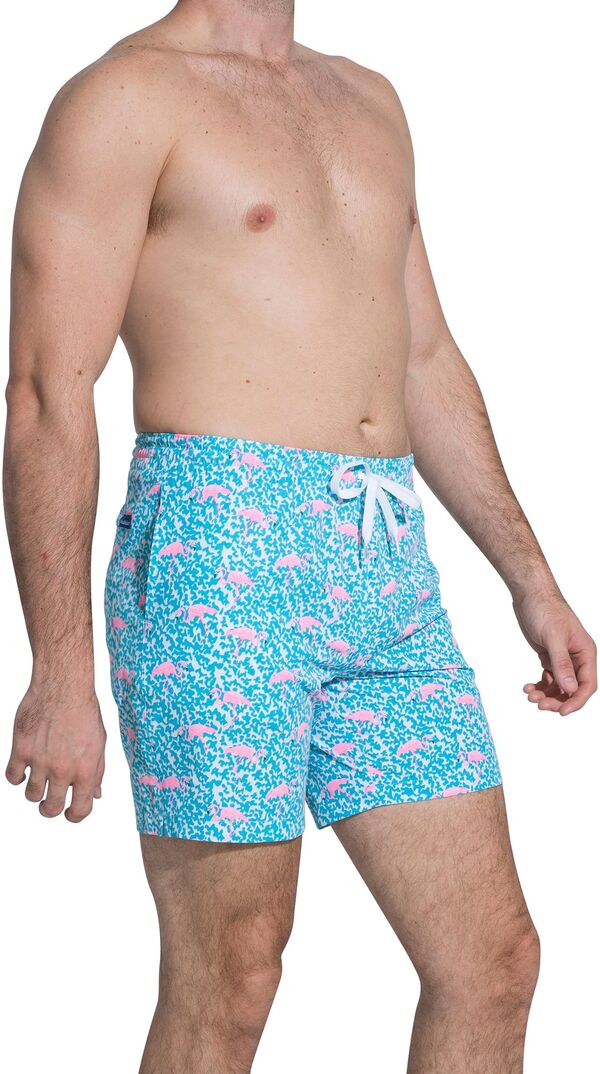 【送料無料】 チャビーズ メンズ ハーフパンツ・ショーツ 水着 chubbies Men's Classic 7" Swim Trunks Domingos For Flamingos