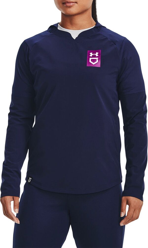 【サイズ交換無料】 アンダーアーマー レディース アウター ジャケット・ブルゾン Navy 【送料無料】 アンダーアーマー レディース ジャケット・ブルゾン アウター Under Armour Women's Softball Cage Jacket Navy