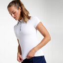 【送料無料】 キャリー レディース ポロシャツ トップス CALIA Women's Golf Rib Short Sleeve Polo Pure White