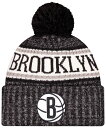 【送料無料】 ニューエラ レディース 帽子 ニットキャップ アクセサリー New Era Adult Brooklyn Nets Black Sport Kni...