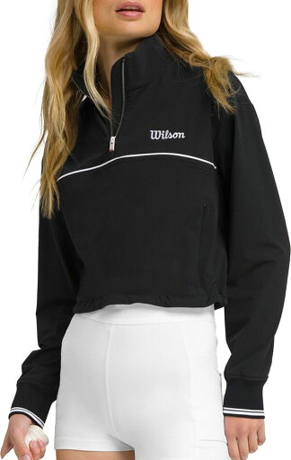 【送料無料】 ウィルソン レディース パーカー・スウェット アウター Wilson Women's Davenport Woven 1/4 Zip Pop Over Black 【送料無料】 ウィルソン レディース パーカー・スウェット アウター Wilson Women's Davenport Woven 1/4 Zip Pop Over Black