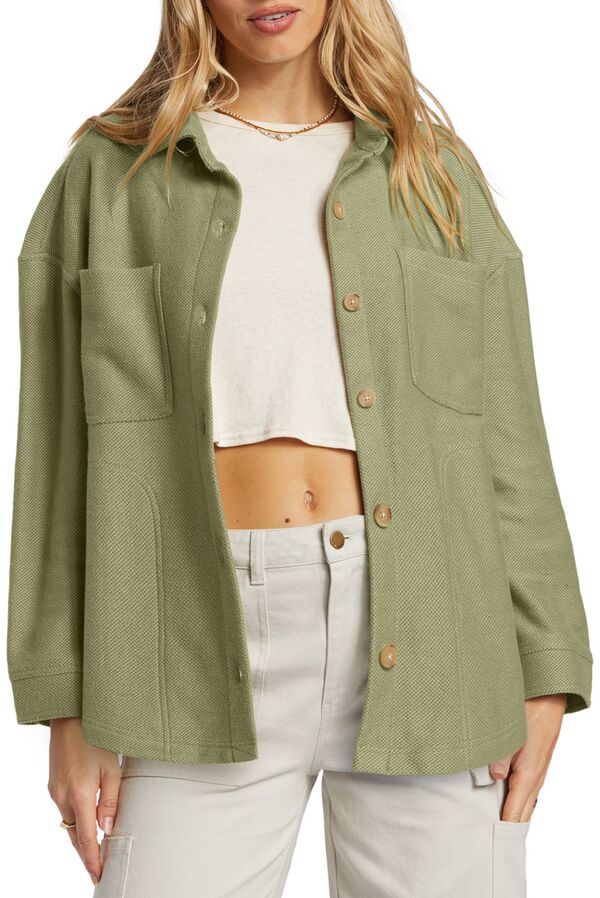 【送料無料】 ビラボン レディース ジャケット・ブルゾン アウター Billabong Women's Everytime Shirt Jacket Avocado