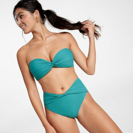 【送料無料】 キャリー レディース トップのみ 水着 CALIA Women's Twisted Bandeau Swim Bikini Top Jungle Green 【送料無料】 キャリー レディース トップのみ 水着 CALIA Women's Twisted Bandeau Swim Bikini Top Jungle Green