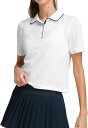 【送料無料】 ウィルソン レディース ポロシャツ トップス Wilson Women's Center Court Tennis Polo Bright Whi...