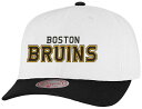 【送料無料】 ミッチェル&ネス メンズ 帽子 アクセサリー Mitchell & Ness Adult Boston Bruins 2-Tone White A...