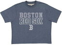 【送料無料】 ソフト アズ ア グレープ レディース Tシャツ トップス Soft As A Grape Women's Boston Red Sox Navy Outline Boxy T-Shirt