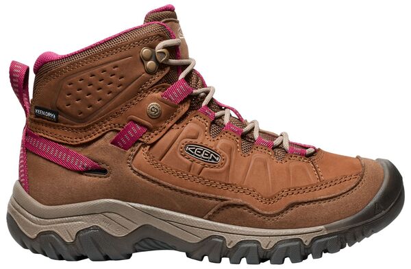 キーン レインブーツ レディース 【送料無料】 キーン レディース ブーツ・レインブーツ シューズ KEEN Women's Targhee IV Mid Waterproof Hiking Boots Bison/Beaujolais