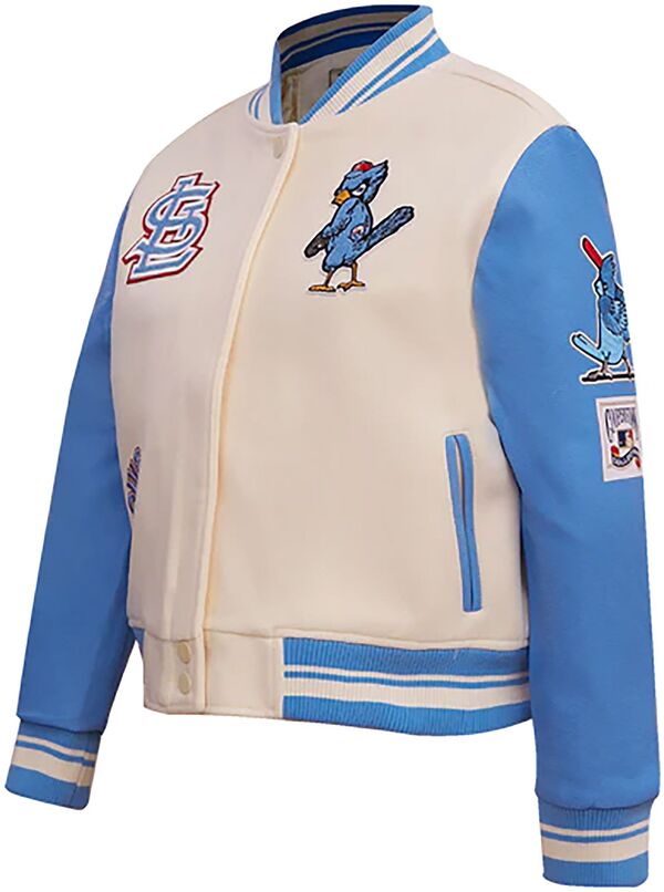 【送料無料】 プロスタンダード レディース ジャケット・ブルゾン アウター Pro Standard Women's St. Louis Cardinals Cream Classic Varsity Jacket