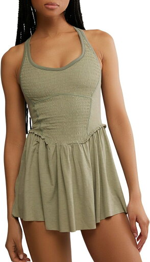 【送料無料】 フリーピープル レディース ワンピース トップス FP Movement Women's Smockin Hot Dress Sage Stone 【送料無料】 フリーピープル レディース ワンピース トップス FP Movement Women's Smockin Hot Dress Sage Stone