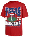 【送料無料】 フォーティーセブン メンズ Tシャツ トップス '47 Adult Texas Rangers Red Rockem Foundation T-Shirt