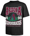 【送料無料】 フォーティーセブン レディース Tシャツ トップス '47 Adult Arizona Diamondbacks Black Rockem Foundation T-Shirt