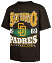 【送料無料】 フォーティーセブン レディース Tシャツ トップス '47 Adult San Diego Padres Brown Rockem Foundation T-Shirt