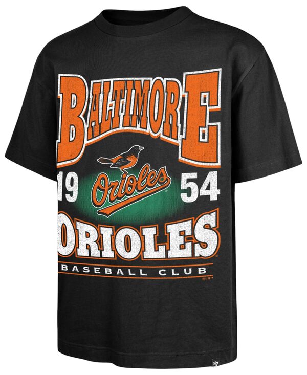 【送料無料】 フォーティーセブン メンズ Tシャツ トップス '47 Adult Baltimore Orioles Black Rockem Foundation T-Shirt