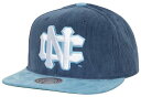 【送料無料】 ミッチェル&ネス レディース 帽子 アクセサリー Mitchell & Ness Adult North Carolina Tar Heels Navy Suede Corduroy Adjustable Snapback Hat(4)