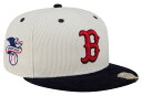 【送料無料】 ニューエラ メンズ 帽子 アクセサリー New Era Adult Boston Red Sox Cream 2Tone Corduroy 59Fifty Fitted Hat