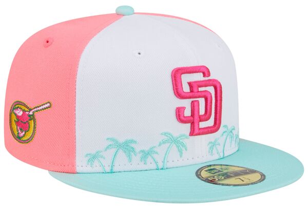【送料無料】 ニューエラ メンズ 帽子 アクセサリー New Era Adult San Diego Padres White Logo 59Fifty Fitted Hat