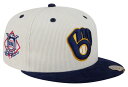 【送料無料】 ニューエラ レディース 帽子 アクセサリー New Era Adult Milwaukee Brewers Cream 2Tone Corduro...
