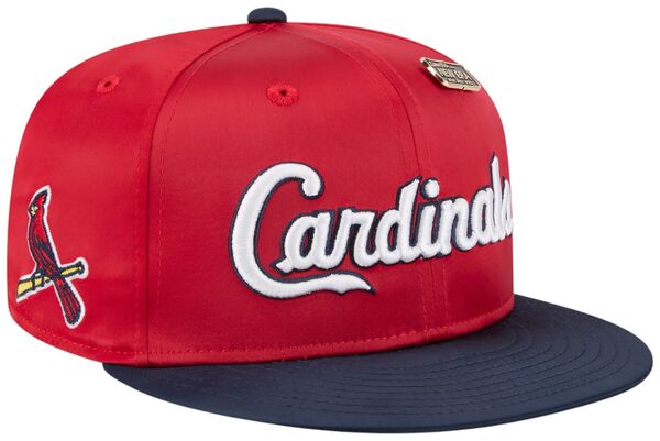 楽天ReVida 楽天市場店【送料無料】 ニューエラ メンズ 帽子 アクセサリー New Era Adult St. Louis Cardinals Red Satin 59Fifty Fitted Hat