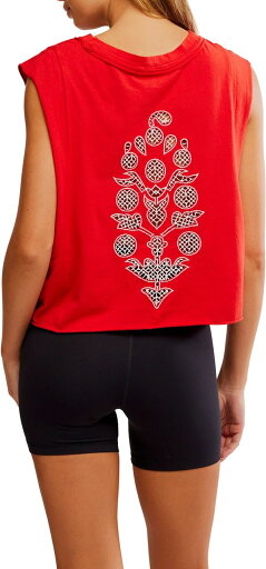 【送料無料】 フリーピープル レディース ジャケット・ブルゾン アウター FP Movement Women's Inspire Crochet Logo Tank Victory Red 【送料無料】 フリーピープル レディース ジャケット・ブルゾン アウター FP Movement Women's Inspire Crochet Logo Tank Victory Red