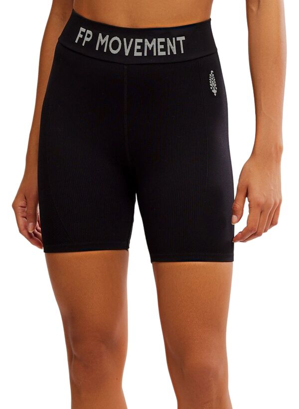 【送料無料】 フリーピープル レディース カジュアルパンツ ボトムス FP Movement Women's Long Haul Logo Bike Shorts Black