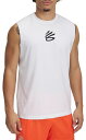 【送料無料】 アンダーアーマー メンズ Tシャツ トップス Under Armour Men's Curry Sleeveless Graphic T-Shirt White/Black