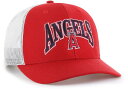 【送料無料】 フォーティーセブン レディース 帽子 アクセサリー '47 Adult Los Angeles Angels Red Keystone Adjustable Trucker Hat(4)