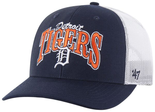 【送料無料】 フォーティーセブン メンズ 帽子 アクセサリー '47 Adult Detroit Tigers Navy Keystone Trucker Adjustable Hat