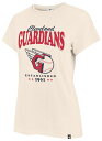 【送料無料】 フォーティーセブン レディース Tシャツ トップス '47 Women's Cleveland Guardians Cream Rally Cry Frankie T-Shirt(4)