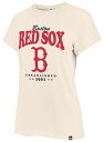 【送料無料】 フォーティーセブン レディース Tシャツ トップス '47 Women's Boston Red Sox Cream Rally Cry Frankie T-Shirt