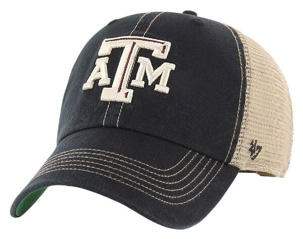 【送料無料】 フォーティーセブン メンズ 帽子 アクセサリー '47 Adult Texas A&M Aggies Black Trawler Clean Up Adjustable Hat