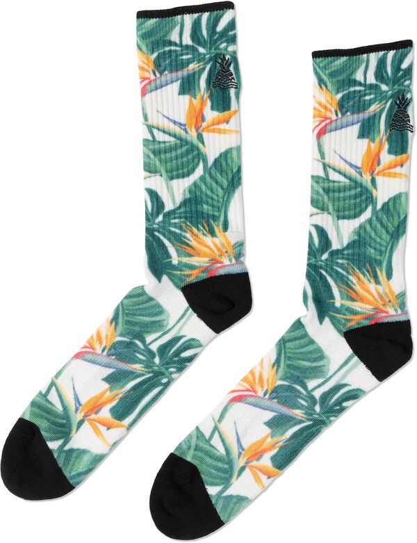 ̵ ӡ    Chubbies Adult All-Day Socks White/Palmsca...