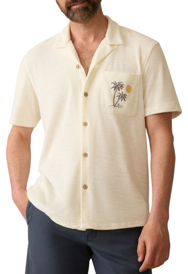 【送料無料】 ファレティ メンズ シャツ トップス Faherty Men's Cabana Towel Terry Shirt South Sand..