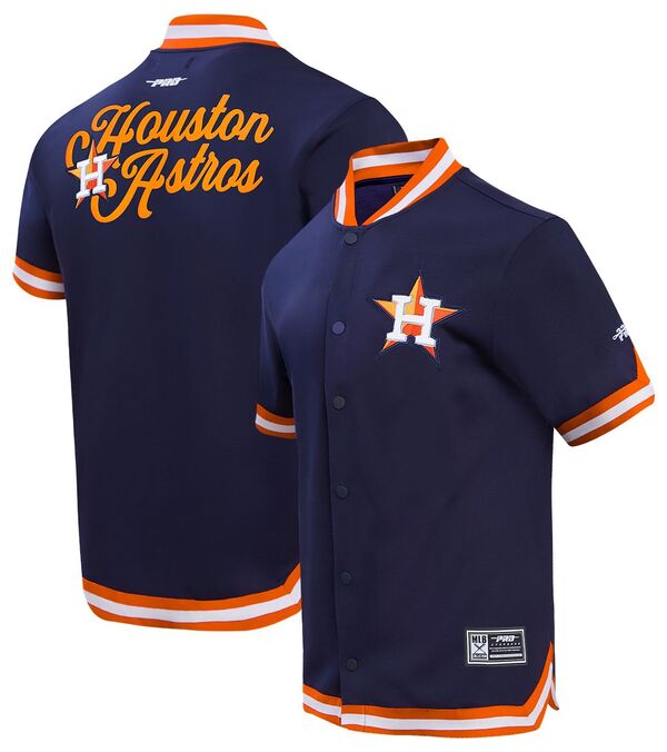 【送料無料】 プロスタンダード メンズ ジャケット・ブルゾン アウター Pro Standard Men's Houston Astros Navy Souvenir Warmup Jacket