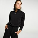 【送料無料】 キャリー レディース パーカー・スウェット アウター CALIA Women's Sandwash Crop Pullover Pure Blac...
