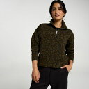 【送料無料】 キャリー レディース パーカー・スウェット アウター CALIA Women's Soft Scuba Mock Neck 1/4 Zip Tortoise Print Black(4)