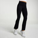 【送料無料】 キャリー レディース レギンス ボトムス CALIA Women's Essential High Rise Slim Flare Legging Pure Ebony