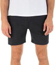 【送料無料】 ハーレー メンズ ハーフパンツ・ショーツ ボトムス Hurley Men's Phantom Phantom SLUB 3/4 WAISTBAND 18 in Shorts Black