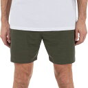 【送料無料】 ハーレー メンズ ハーフパンツ・ショーツ ボトムス Hurley Men's Phantom Phantom SLUB 3/4 WAISTBAND 18 in Shorts Charcoal Fern